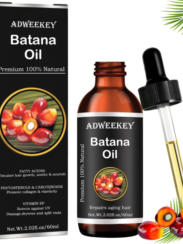 Adweekey Organic Batana Oil for Hair Growth, 100% Pure , Promotes Hair Wellness for Men & Women, Enhances Hair & Skin Radiance (2.0 Oz) — natural skincare by ADWEEKEY